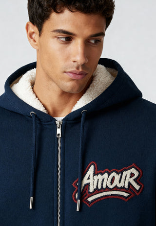 Hoodie Sherpa Brodé "Amour"