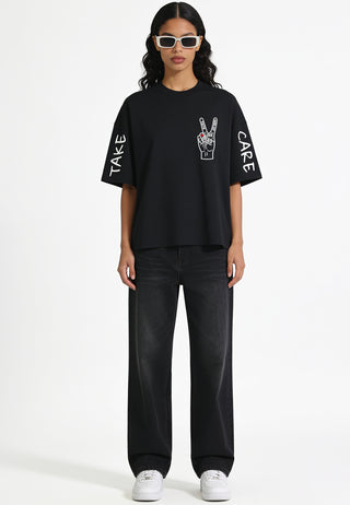 T-shirt Boxy "Take Care"