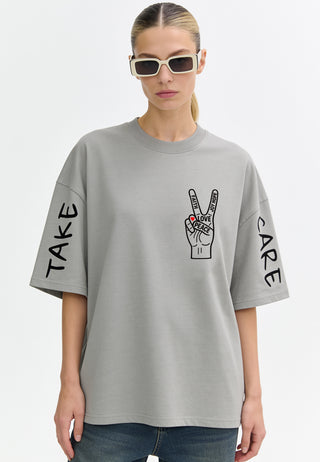 T-shirt Boxy "Take Care"