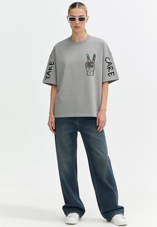 T-shirt Boxy "Take Care"