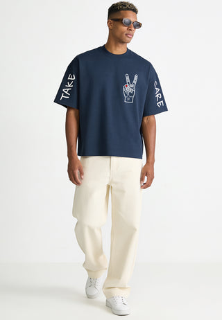 T-shirt Boxy "Take Care"