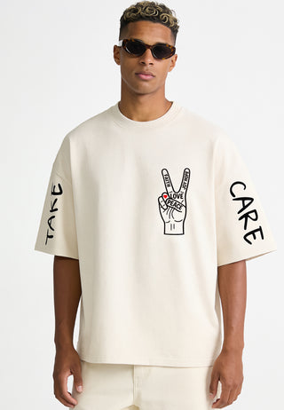 T-shirt Boxy "Take Care"