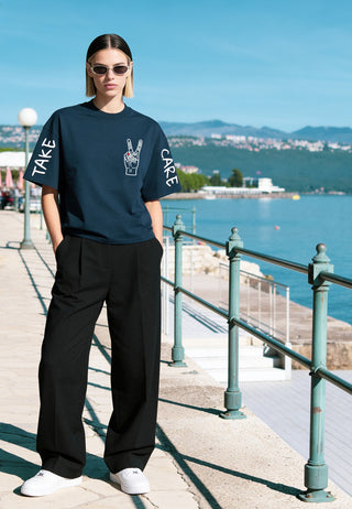 T-shirt Boxy "Take Care"