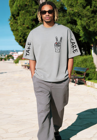 T-shirt Boxy "Take Care"
