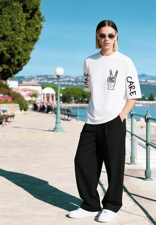 T-shirt Boxy "Take Care"