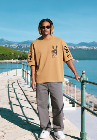 T-shirt Boxy "Take Care"