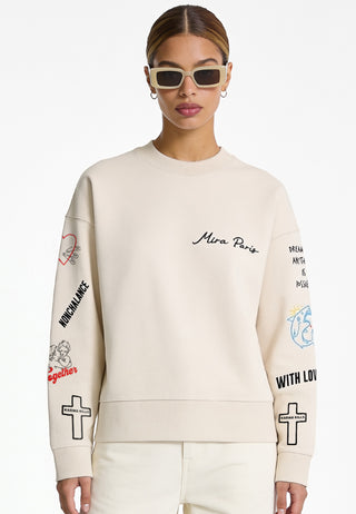 Sweatshirt Boxy "Tattoo Be Kind"