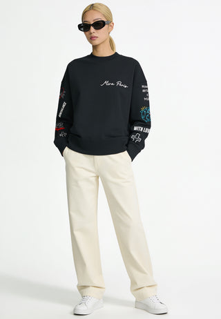 Sweatshirt Boxy "Tattoo Be Kind"