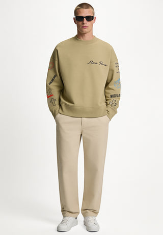 Sweatshirt Boxy "Tattoo Be Kind"
