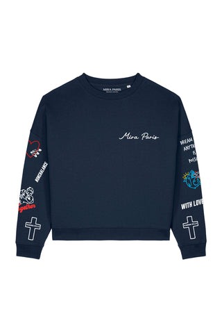 Sweatshirt Loose Fit "Tattoo Be Kind"