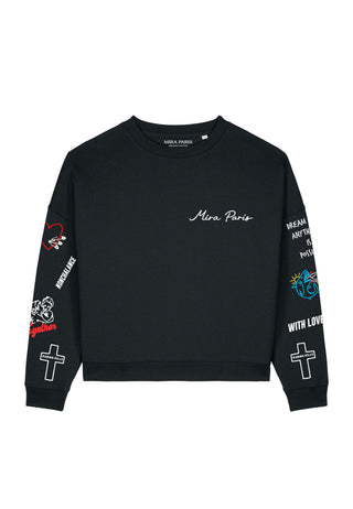 Sweatshirt Loose Fit "Tattoo Be Kind"