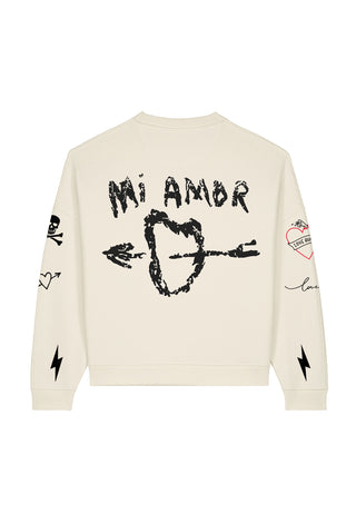 Sweatshirt Loose Fit "Tattoo Mi Amor"