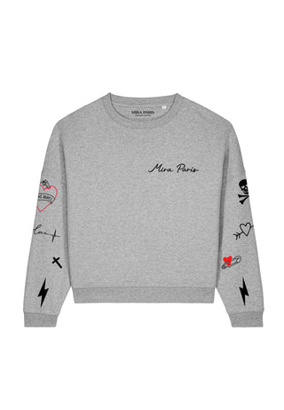 Sweatshirt Loose Fit "Tattoo Mi Amor"