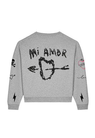 Sweatshirt Loose Fit "Tattoo Mi Amor"