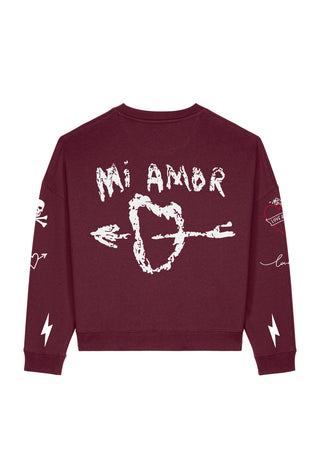 Sweatshirt Loose Fit "Tattoo Mi Amor"