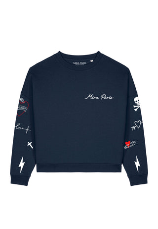 Sweatshirt Loose Fit "Tattoo Mi Amor"