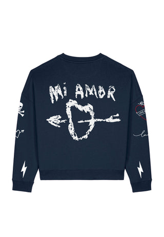 Sweatshirt Loose Fit "Tattoo Mi Amor"