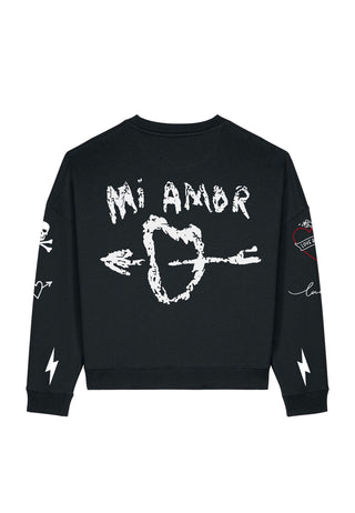 Sweatshirt Loose Fit "Tattoo Mi Amor"
