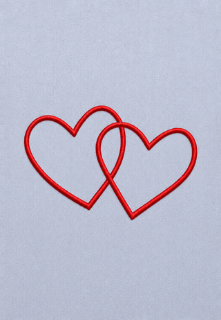 T-shirt Oversize Brodé "Double Hearts"