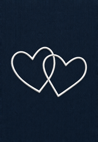 T-shirt Oversize Brodé "Double Hearts"