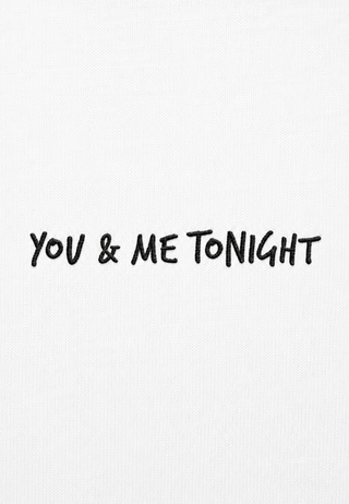 T-shirt Boxy Brodé "You & Me Tonight"