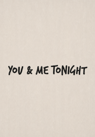 T-shirt Boxy Brodé "You & Me Tonight"