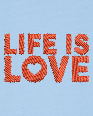 Hoodie à Zip Brodé "Life is Love"