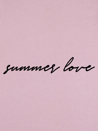 T-shirt Roll Up Brodé "Summer Love"