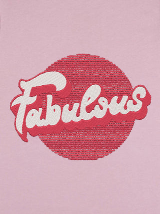 T-shirt Roll Up Brodé "Fabulous"