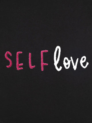 T-shirt Roll Up Brodé "Self Love"