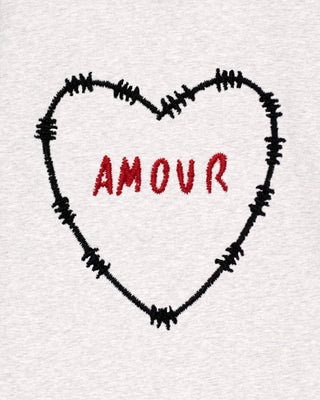 Hoodie à Zip Brodé "Amour"