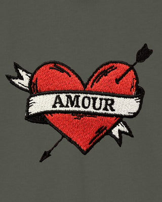 Hoodie à Zip Brodé "Amour"