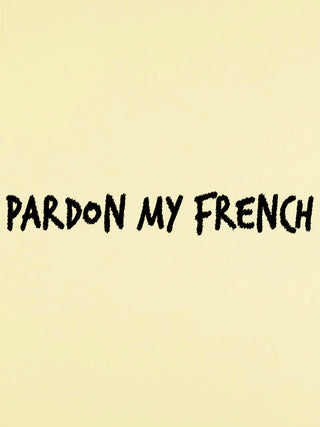 T-shirt Roll Up Brodé "Pardon My French"