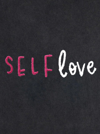 T-shirt Roll Up Brodé "Self Love"