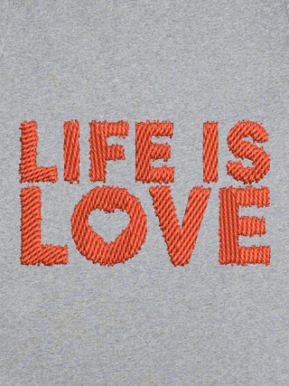 T-shirt Roll Up Brodé "Life is Love"