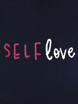 T-shirt Roll Up Brodé "Self Love"