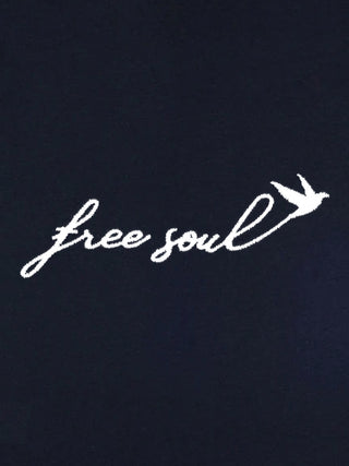 T-shirt Roll Up Brodé "Free Soul"