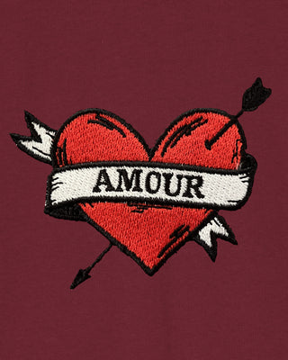 Hoodie à Zip Brodé "Amour"