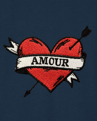 Hoodie à Zip Brodé "Amour"