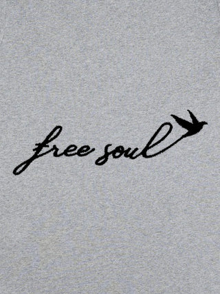T-shirt Roll Up Brodé "Free Soul"
