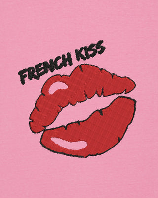 T-shirt Vintage Brodé "French Kiss"