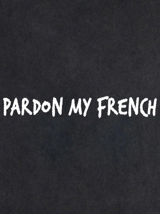 T-shirt Roll Up Brodé "Pardon My French"