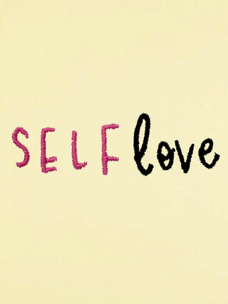 T-shirt Roll Up Brodé "Self Love"