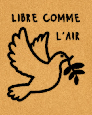 T-shirt Vintage Brodé "Libre Comme l'Air"