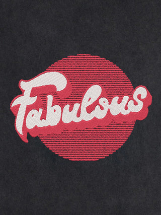 T-shirt Roll Up Brodé "Fabulous"