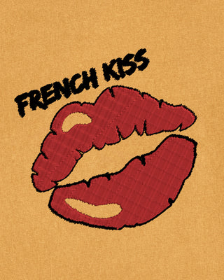 T-shirt Vintage Brodé "French Kiss"