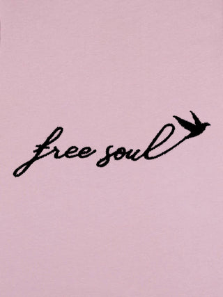 T-shirt Roll Up Brodé "Free Soul"