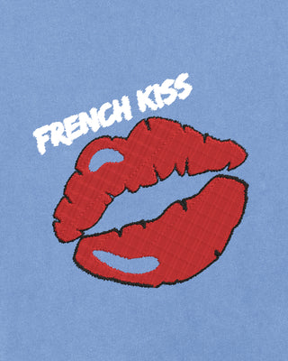 T-shirt Vintage Brodé "French Kiss"