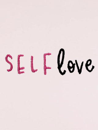 T-shirt Roll Up Brodé "Self Love"