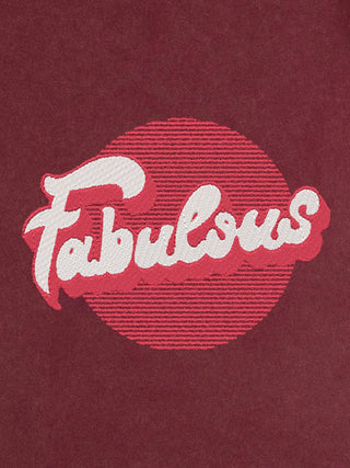 T-shirt Roll Up Brodé "Fabulous"